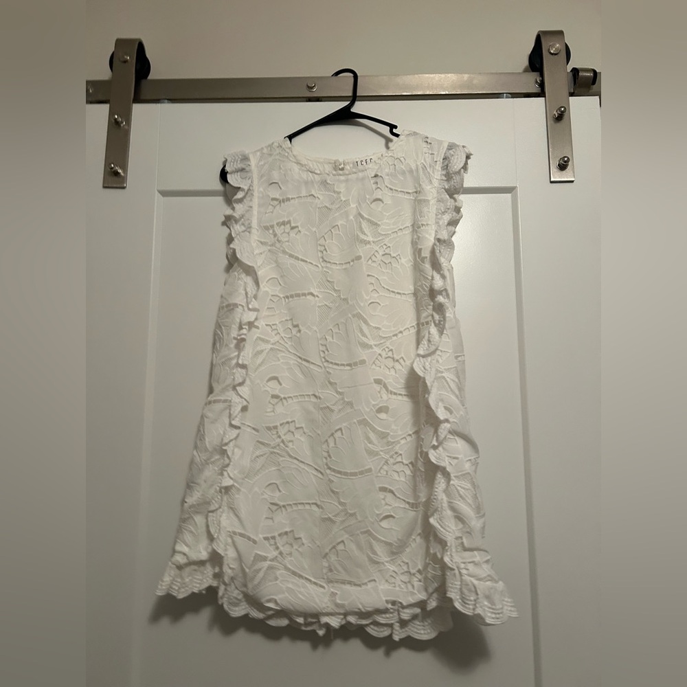 TCEC Ivory Lace Detail Top